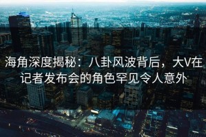 海角深度揭秘：八卦风波背后，大V在记者发布会的角色罕见令人意外