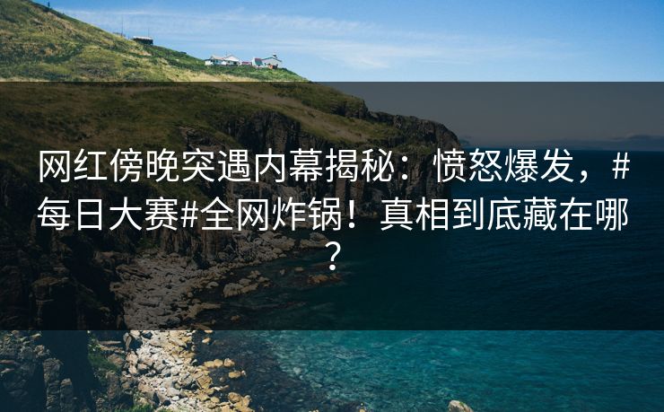 网红傍晚突遇内幕揭秘：愤怒爆发，#每日大赛#全网炸锅！真相到底藏在哪？